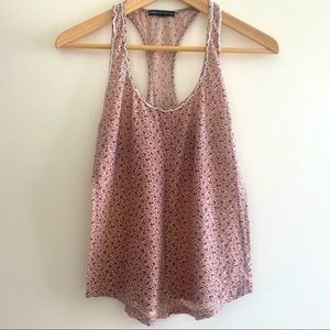 Mango || racer back cotton t-shirt with lace detail